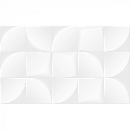 плитка настенная blanc white белый 02 30х50 (1,2м2/68,4м2/57уп) (рельеф)