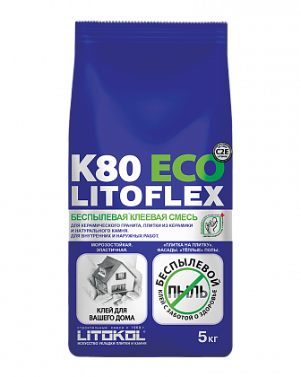 litoflex k80 eco - серый 5кг
