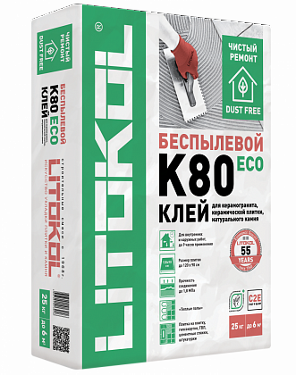 litoflex k80 eco - серый 25кг