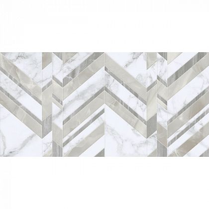 настенная плитка marmo bianco chevron белый (1,44м2/46,08м2)