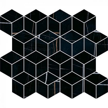 t017\14026 декор греппи черный мозаичный 45x37,5 (5шт) 