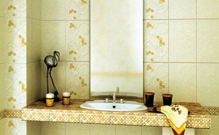фото коллекции керамической плитки Шелк желтый